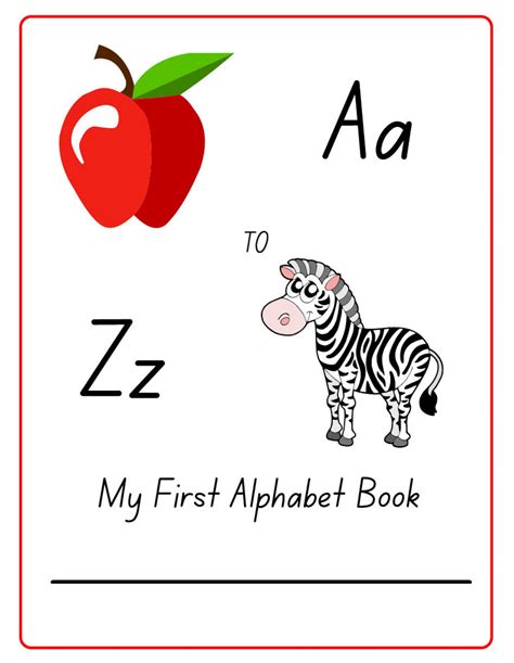 My First Alphabet Book Printable Pdf Instant Download Etsy