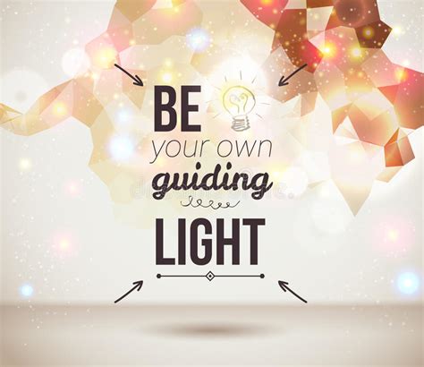 Be Your Own Guiding Light Motivating Light Poster Stock Vector