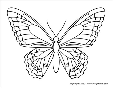 You will be able to take colorful butterfly pictures where they are sitting on a flower in the floral background. Butterflies | Free Printable Templates & Coloring Pages ...