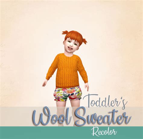 Miss Ruby Bird — Ea Toddlers Wool Sweater Recolor Heres The Wool