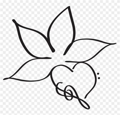 Simple Flower Tattoo Stencils