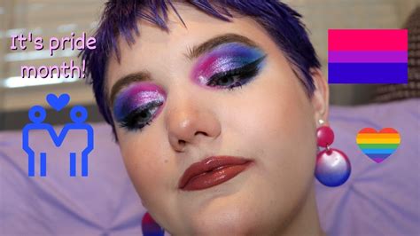 Bi Pride Makeup Look Coming Out Internalized Homophobia And More Youtube
