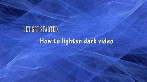 Step By Step How To Lighten Dark Video Using Adobe Premiere Pro Youtube