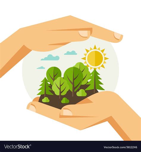 Environmental Protection Ecology Concept Illustration In Flat Style