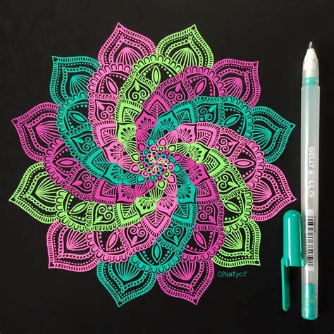 Gellyroll Pens Mandala Art Mandala Art Lesson Mandala Artwork