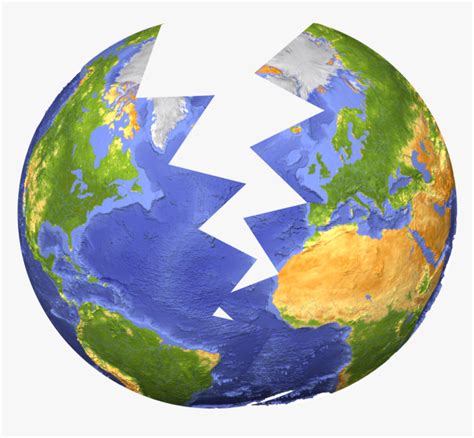 Big Broken Earth Broken Earth Globe Png Transparent Png