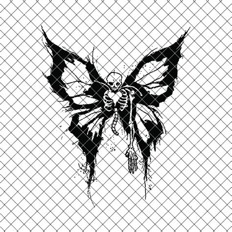 Skull Butterfly Svg Skeleton Svg Butterfly Svg Etsy Images And Photos