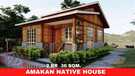Modern Bahay Kubo Amakan Native House 2 Br 36 Sqm Half Concrete