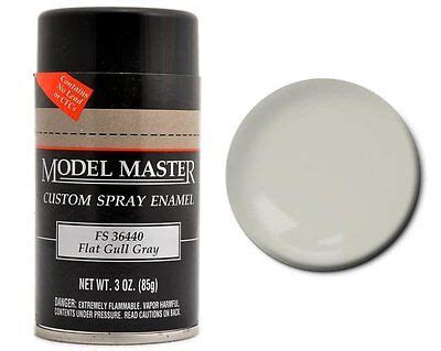 Testors Model Master MILITARY Flat Gull Gray Enamel Spray Paint Can 3