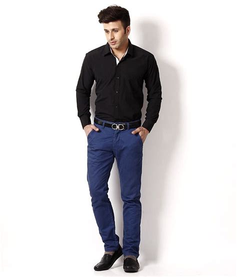 Spaky Combo Of Black Solid Shirt And Cool Blue Jeans Buy Spaky Combo
