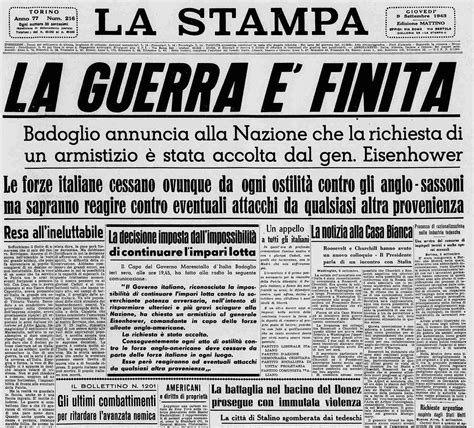7 12 Settembre 1943 Lo Stato In Fuga Le Prime Pagine Dei Quotidiani