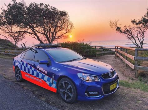Highway Patrol In Nsw Roadside With Their Holden Commodore Ss R