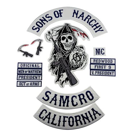 2021 Sons Of Anarchy Soa Motorcycle Patch Biker Embroidered Badge For