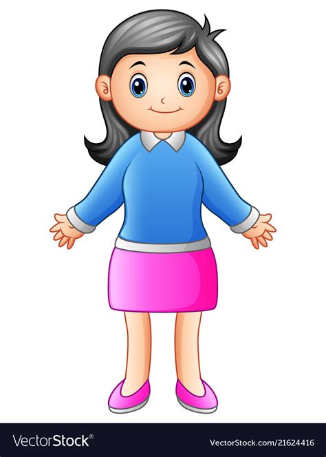 Smiling Mother Waving Hand Royalty Free Vector Image