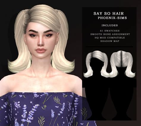 Say So Hair At Phoenix Sims Sims 4 Updates