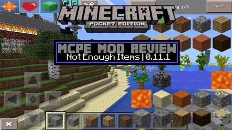 Mcpe Mod Review Not Enough Items Mod 0111 Mod Youtube