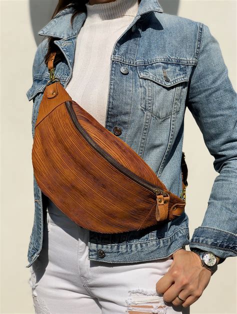 Sling Bag For Women Leather Fanny Pack Made In Italy Etsy