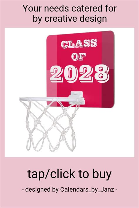 Class Of 2028 Red White Basketball Hoop By Janz Zazzle Basketball