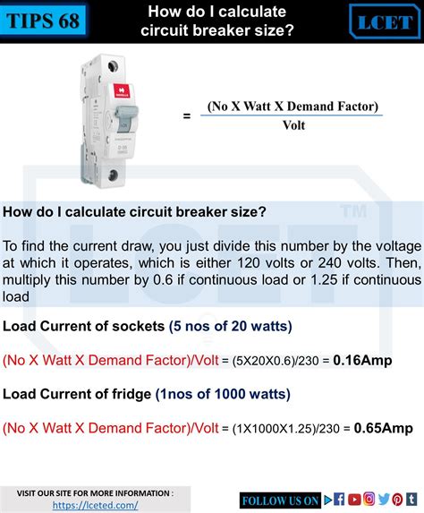 Besides providing protection to circuits, the miniature circuit breaker also ensures safety of electrical appliances. HOW TO CHOOSE RIGHT MCB BREAKER CURRENT RATING ~ LCET ...