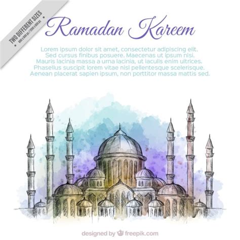 Premium Vector Watercolor Ramadan Kareem Background