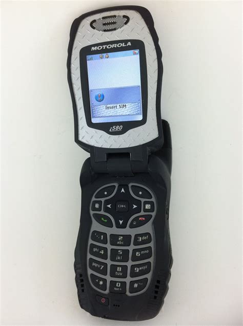 Motorola I580 Nextel Rugged Ptt Flip Phone W Bluetooth 1mp Camera On