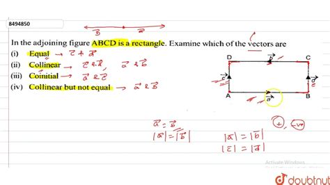In The Adjoining Figure ABCD Is A Rectangle Examine Which Of The Vec