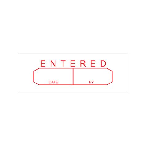 Entered Date Stock Stamp 4911128 38x14mm Rubber Stamps Online Singapore