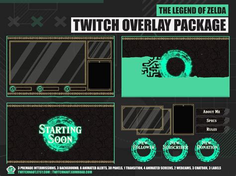 Zelda Tears Of The Kingdom Twitch Overlay Package The Legend Etsy