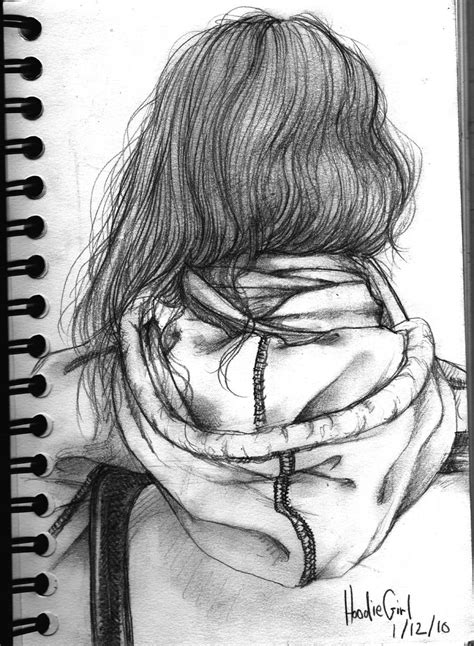 Sketch Hoodie Girl By Lumikuu On Deviantart
