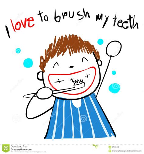 Feel free to explore, study and enjoy paintings with paintingvalley.com. Kid Love Brush Teeth Illustration Stock Vector ...