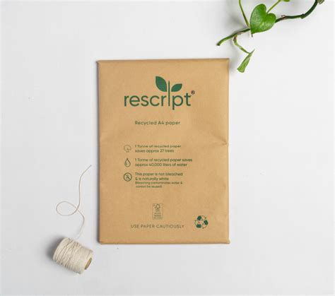 Eco Friendly Copier Paper Rescript Sustainable Stationery Recycled