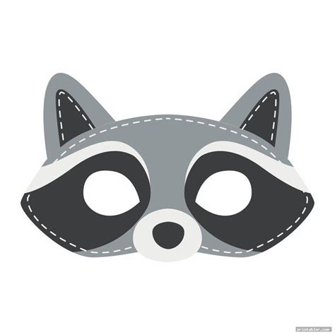 Printable Raccoon Mask Pattern
