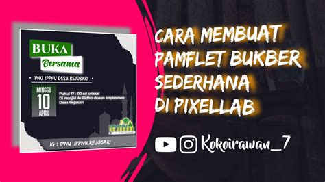 Cara Membuat Pamflet Bukber Sederhana Di Pixellab Youtube