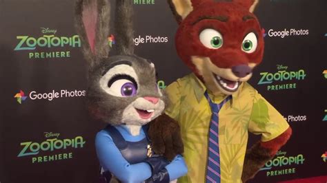 First Look At Zootopia Characters At The La Movie Premiere Youtube