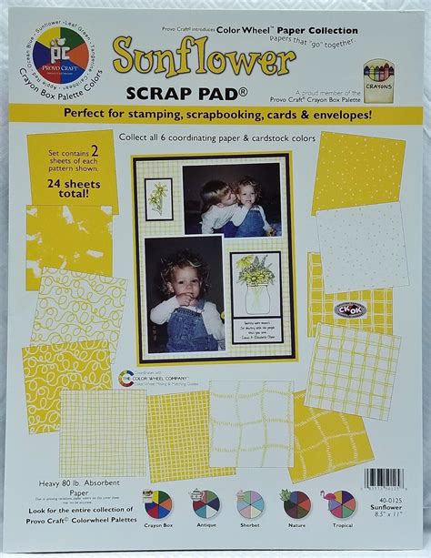 Provo Craft Paper Scrap Pads 85 X 11 24 Sheets 80 Lb Weight