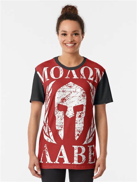 Molon Labe 1 T Shirt For Sale By Good4u Redbubble Molon Labe