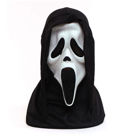 Official Howling Scream Mask White Horror Mask Hood Ebay