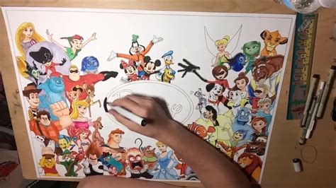 Disney Characters Drawing Youtube 001