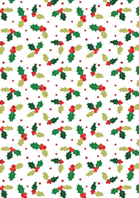 Free Craft Designs Free Christmas Holly Scrapbook Paper Printable
