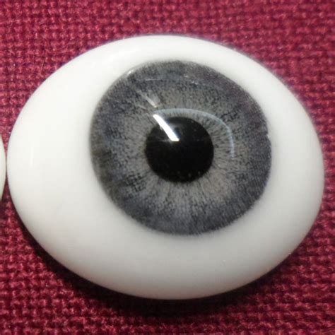 20mm Oval Glass Eyes 20mm Oval Glass Eyes Grey