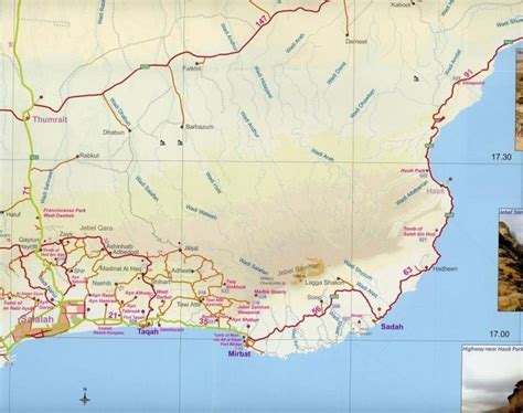 Oman Dhofar Road Map Landkarten Bei Bücherde