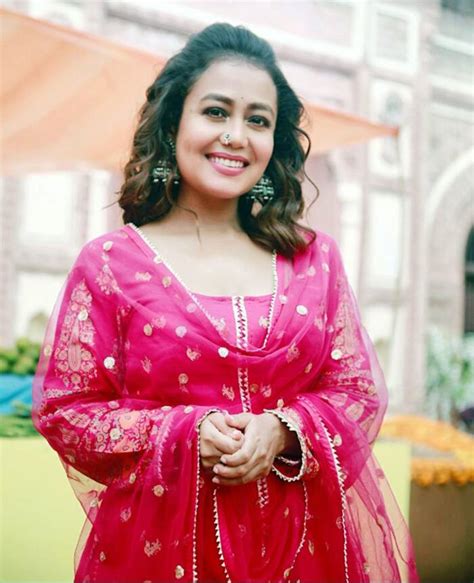 Neha Kakkar In A Deep Red Traditional Suit Is A Sight To Behold