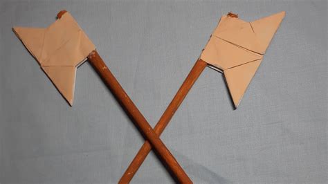 How To Make A Easy Battle Axe With Paper Youtube