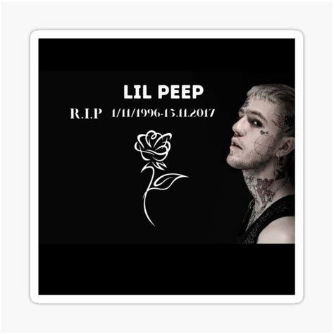 Pegatina Logotipo De Lil Peep Rip 1996 2017 Con Imagen De Lil Peep De
