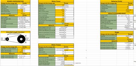 Excel Spreadsheet For Easy Calculations E Skateboard