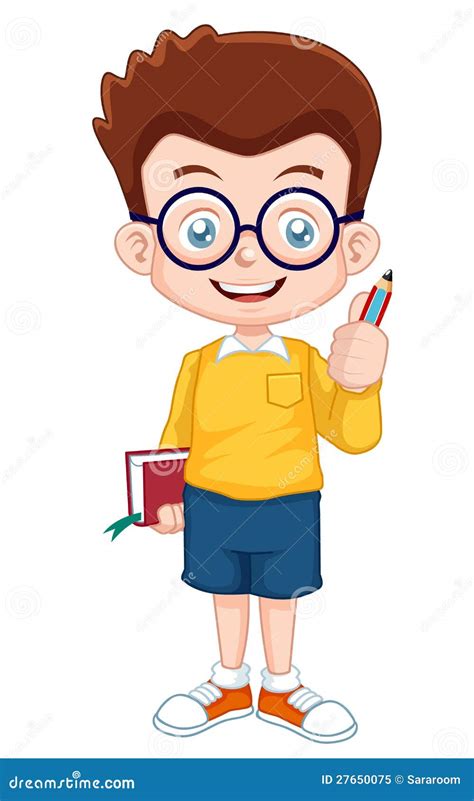 Intelligent Boy Cartoon