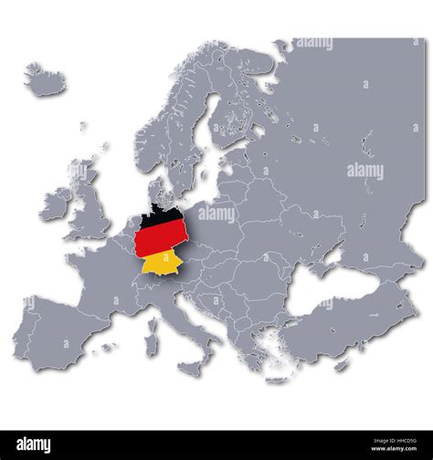Map Of Europe Germany Stock Photo Alamy