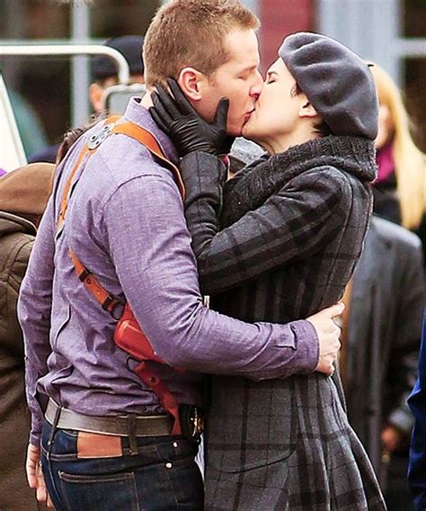 Ginnifer Goodwin And Josh Dallas Share A Kiss On The Set Of Once Upon