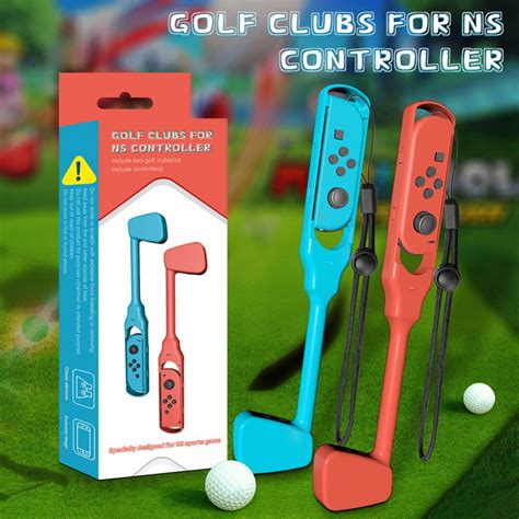 2pcs Golf Clubs For Switch Joycongolf Grips Clubs For Nintendo Switchgolf Games Club For