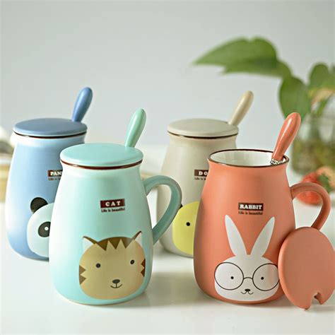 Creative Candy Color Ceramic Mug Coffee Milk Breakfast Cup Cute